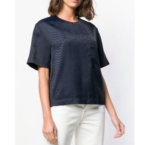 Stella McCartney Snake Woven Top Navy Size 8